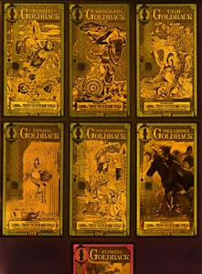 $1 Goldbacks 1/1000th Troy OZ ORO 24K X7 ESTADOS (OK, NH, FL, NV, WY, UT, SD)  - Imagen 1 de 4
