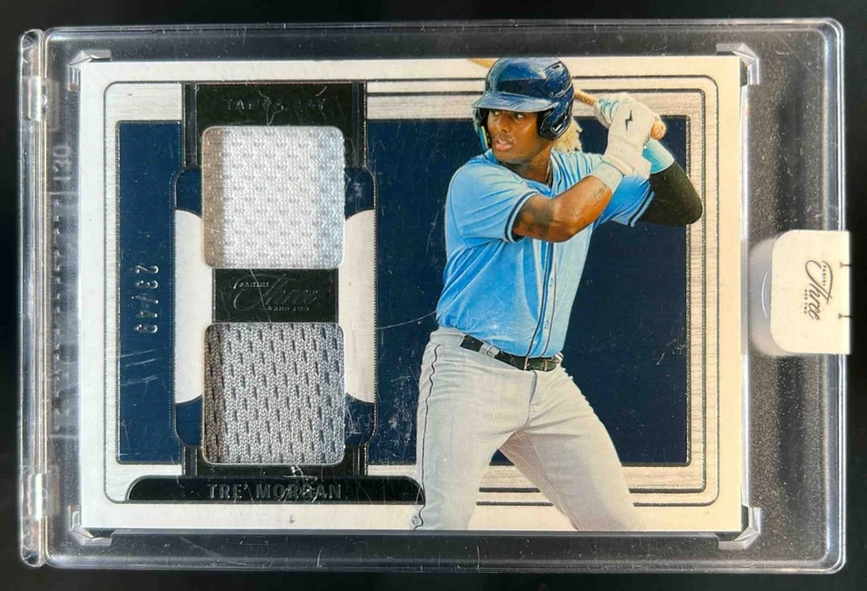 2024 Panini Three and Two Tre' Morgan Prospect Dual Jerseys #23/49 Rays - Image 1 of 2