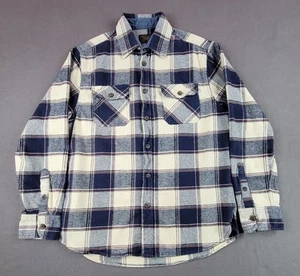 Jachs Heritage Flanell Herren mittelblau kariert schwere Baumwolle Langarm Hemd  - Bild 1 von 10