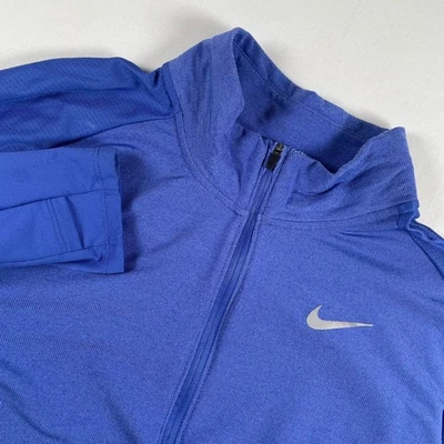 Nike Running Dri-FIT Quarter Zip Pullover Top Jacket Blue Mens Large - Image 1 of 4