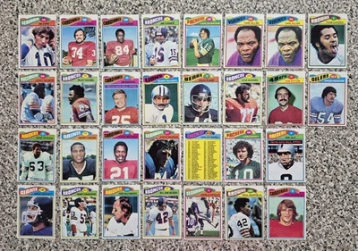 Topps Football Sports Trading NFL Card 30 Card Lot Old Vintage 1977 Free Shippin - Image 1 of 4