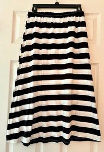 NWT Girl’s HERAJUKU MINI For Target Black/White Stripe Maxi Skirt L 10/12 - Picture 1 of 6