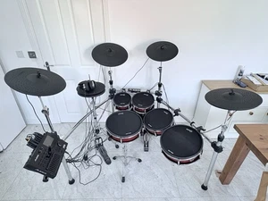 Alesis Strike Pro Electronic Drum Kit Drumsticks Headphones UPGRADED MESH HEADS - Picture 1 of 23
