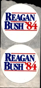Vintage Presidential Campaign Stickers Reagan & Bush 1984 EF4 - Picture 1 of 1