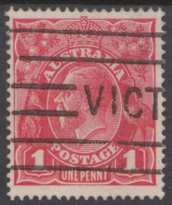 KGV 1D RED G 12 DIE 11 SALMON-RED ACSC 71C(1)i FU WITH STARLING CERTIFICATE - Bild 1 von 3