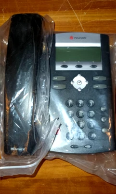 Teléfono de escritorio Polycom IP - SoundPoint IP 331 - Teléfono VoIP con cable - Listo para PoE - NEGRO Foto 1 de 4