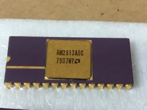 AMD CPU  AM2813ADC / 7907WP - Purple ceramic Gold Top Gold Pins Vintage NEW 😁 - Picture 1 of 2