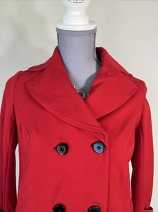 Diane von Furstenberg Red Ponte Swing Jacket Size 0 - Picture 1 of 12