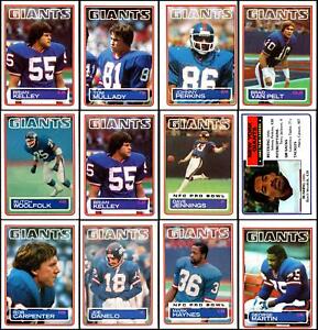 (65) 1983 Topps  New York Giants Lot