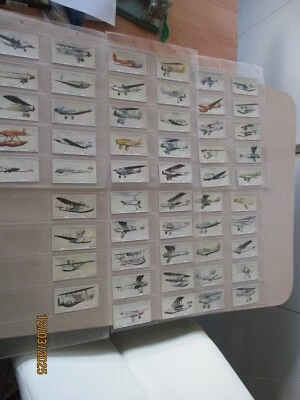 Godfrey Phillips Aircraft 1938 Full Set of 54 Cards in plastic sleeves - Image 1 of 4