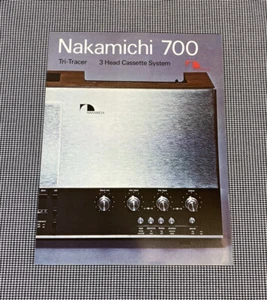 NAKAMICHI MODEL 700 TRI TRACER 3 HEAD CASSETTE SYSTEM INFORMATION MANUAL J0258 - Picture 1 of 4