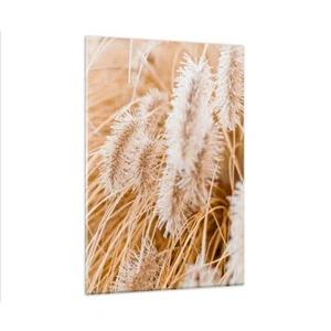Impression sur Verre 80x120cm Tableaux Image Photo Herbe Boho Lumière Decoration - Foto 1 di 10