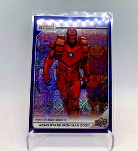 MARVEL 2022 "IRON MAN" #177 Blue Traxx 455/499 Platinum Upper Deck - Picture 1 of 2