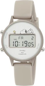 Field work PEANUTS Snoopy Digital Wristwatch PNT025-2 Silicone Belt Gray New - Picture 1 of 9