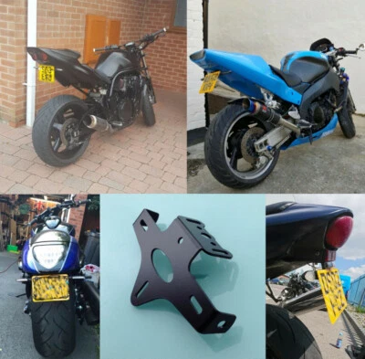 Universal Number Motorcycle Tail Tidy Licence Plate Bracket **MADE IN UK** - Image 1 of 2