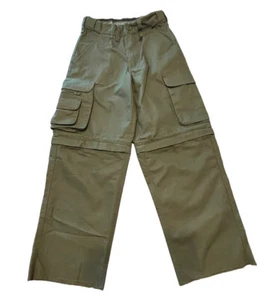 Boy Scouts Of America Canvas ZipOff Uniform Cargo Pant Youth 6 Dark Scouting NEW - Picture 1 of 11
