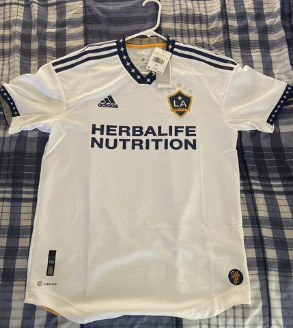 Adidas Authentic LA Galaxy 22/23 Home Soccer Jersey Size Medium- White Cover