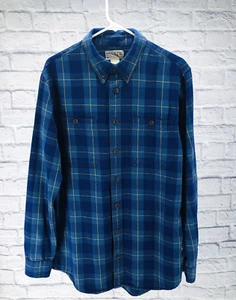 Duluth Trading Co. Men's VTG. Long Sleeve Button Down Flannel Shirt Large Tall - Picture 1 of 8
