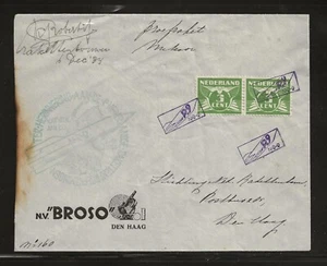 1934 HOLLAND rocket mail cover - Roberti P.9 NRB, "explosion" cachet - EZ 3C1 - Picture 1 of 2