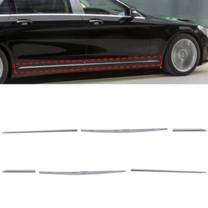 6pcs Side Door Chrome Body Mouldings Trim Fit For Mercedes Benz S W222 2014-19 - Picture 1 of 10