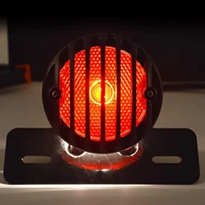 For Harley Cruiser Cafe Racer Bobber Chopper Motorcycle Round Tail Brake Light - Imagen 1 de 11