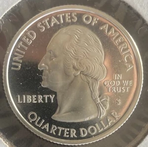 2006 S: Silver Proof Nebraska State Quarter from mint set. On 2x2 #030603 - Picture 1 of 2