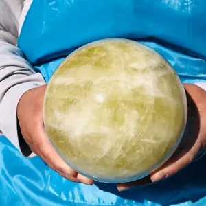 Sfera di cristallo giallo naturale 6,68 libbre quarzo sfera citrino guarigione minerale 2839 - Foto 1 di 17