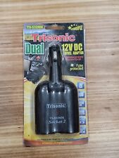 Trisonic Dual 12V DC Swivel Car Adaptor Fuse Protected New In Package