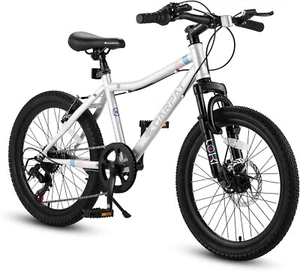 20 inch Kids Montain Bike, Shimano 7 Speed Bicycle for Boys and Girls 8-12,White - Picture 1 of 7