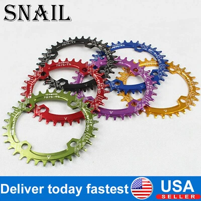 104BCD Bike Chain Ring 30-42T Mountain Bicycle Single Chainring MTB Round Oval - Image 1 of 4