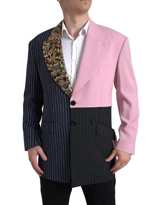DOLCE & GABBANA Blazer Multicolor Patchwork Single Breasted IT44/US34/XS 3680usd - Image 1 of 4