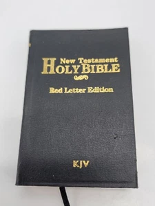 Pocket sized Holy Bible ~ Red Letter Edition ~ KJV New Testament ~ Pages Crisp - Foto 1 di 7