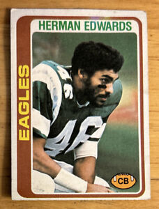 1978 Topps Herman Edwards￼ Football Rookie RC Card 404 Eagles HOF Cornerback O/C