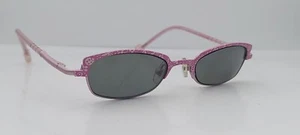 Vintage Jean La Font Alice767 Pink Oval Metal Kids Sunglasses France FRAMES ONLY - Picture 1 of 5