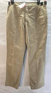 Prada Women's Sise Euro 48/US 12 Beige Chino Pants Leather Detail *Flaw* New  - Picture 1 of 11