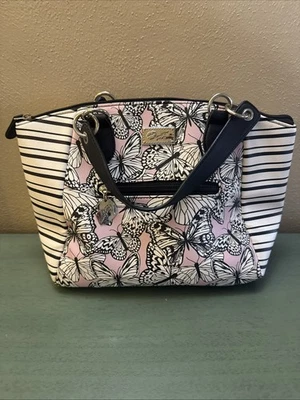 Y2K Luv Betsey Johnson розовый черный бабочка застежки Дамская сумка сумка сумка сумочка - Изображение 1 из 4