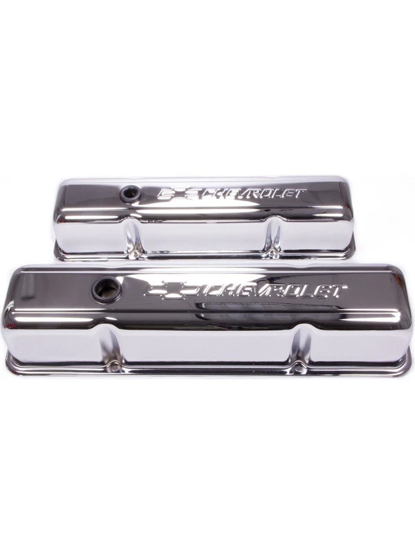 Proform Gm S/B Chev Chrome Valve Cover Tall Design With Baffle (141-103) - Image 1 of 4
