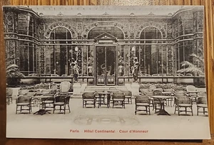 Paris Hotel Continental Cour d'Honneur RPPC -  A Breger freres READ BLUE - Picture 1 of 11
