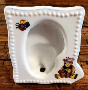 Ceramic Teddy Bear Picture Frame for Baby's Room  - Picture 1 of 3