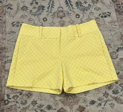Ann Taylor Geometric Tweed Yellow Shorts Size 2 - Image 1 of 4