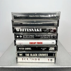 Lot Of 8 Cassettes Depeche Mode Rush Whitesnake Ministry Cheap Trick - Picture 1 of 9