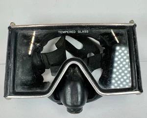 VTG US Divers Aqua Lung Wrap Around Scuba Dive Mask Tempered Glass Wide View - Picture 1 of 17