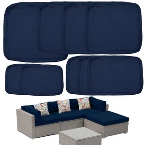 Outdoor Cushion Covers 9PCS Patio Cushion Covers Replacement Waterproof for P... - Picture 1 of 7
