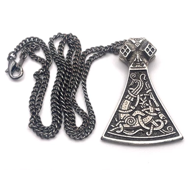 Vintage Mammen Viking Axe Pendant 20" Necklace - Image 1 of 4