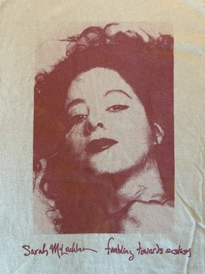 NEW Sarah Mclachlan T-Shirt Adult Medium Gray Fumbling Towards Ecstasy Tour - Image 1 of 4