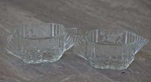Antique Heisey  Etched Creamer and Sugar Bowl Set 1920s ART DECO Made in USA - Picture 1 of 9