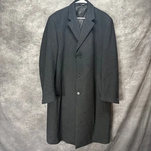 Jos A Bank 100% Wool Overcoat Mens Size 42L Long Dressy Classic Gentleman - Picture 1 of 17