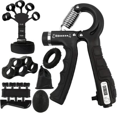 Verstellbarer Griffkraft Trainer Handtrainer Unterarmtrainer Fingertrainer Set - Bild 1 von 4