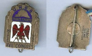 Anciens militaires - UNOR XVII° congrès Nice 1937 boutonnière - Imagen 1 de 1