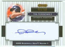 Tim Federowicz LA Dodgers 2008 Razor Signature Autograph